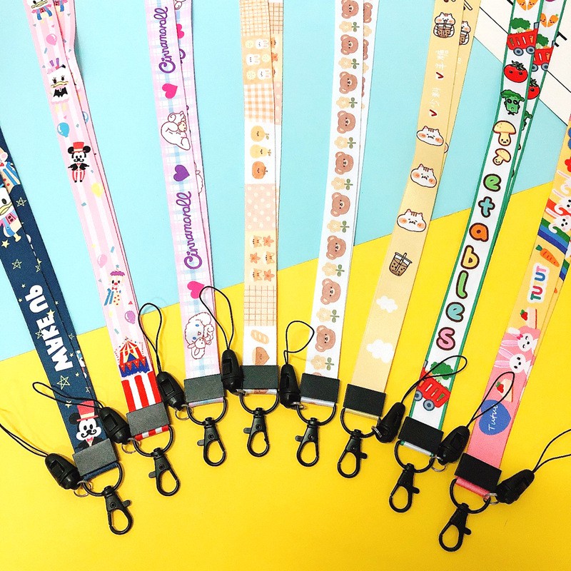 Strap đeo thẻ, điện thoại mẫu hoạt hình cute