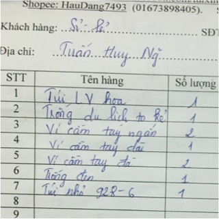 Combo túi và ví cầm tay