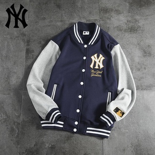 Áo Khoác Bóng Chày MLB100% Chính Hãng Thêu LOGO Yankees Thời Trang Cho Nam Nữ