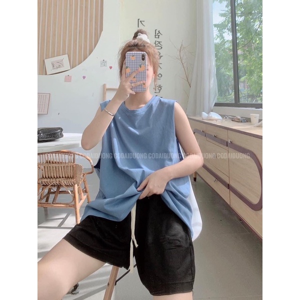 SIÊU HOT] Áo Thun Ba Lỗ TanK Top Oversize Nhiều Màu - Áo Tank Top Free Unisex Nam Nữ Đều Mặc Được
