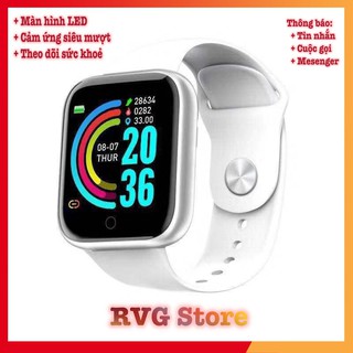 Đồng hồ thông minh LED và cảm ứng siêu mượt, hiển thị Cuộc gọi, Tin nhắn, Messenger, Theo dõi sức khoẻ, hàng công ty