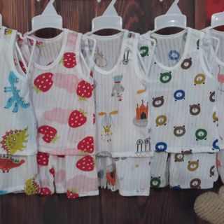 Bộ cotton giấy ba lỗ cho bé