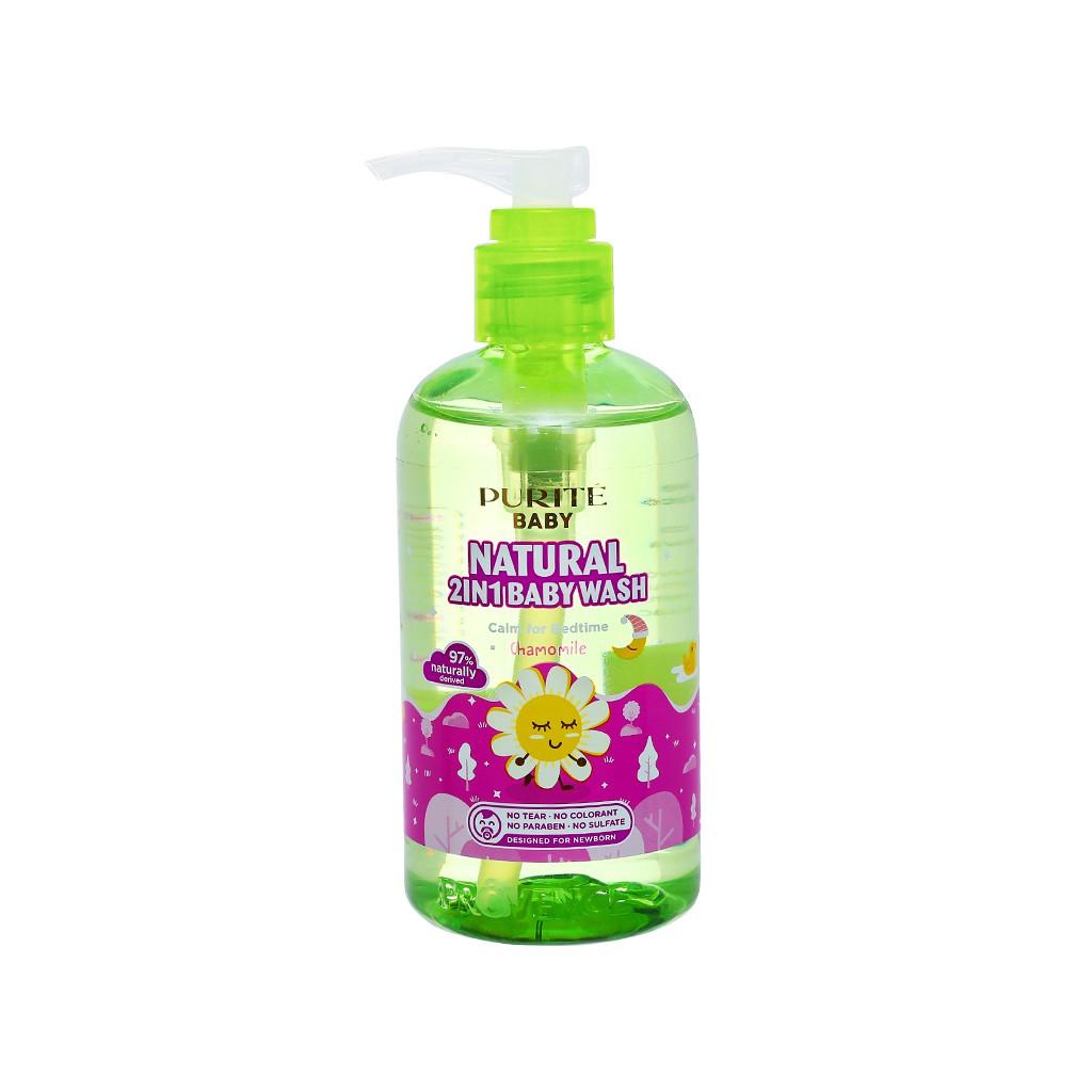 Sữa Tắm Gội Purite Baby Natural 2in1 Cúc La Mã 250ml