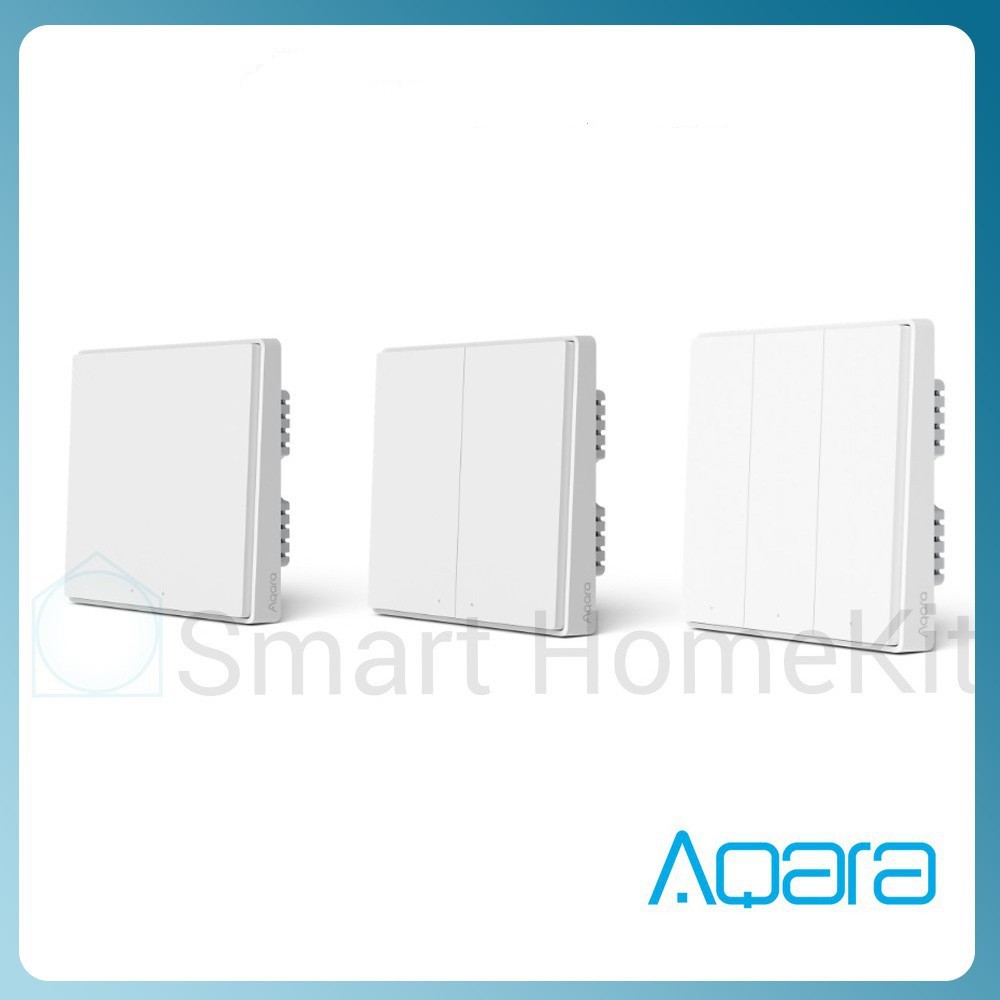 Công tắc âm tường Xiaomi - Aqara D1 có dây N - 2200w bản mới 2020 - có đèn báo, hỗ trợ homekit, 1-2-3 nút bản Zigbee
