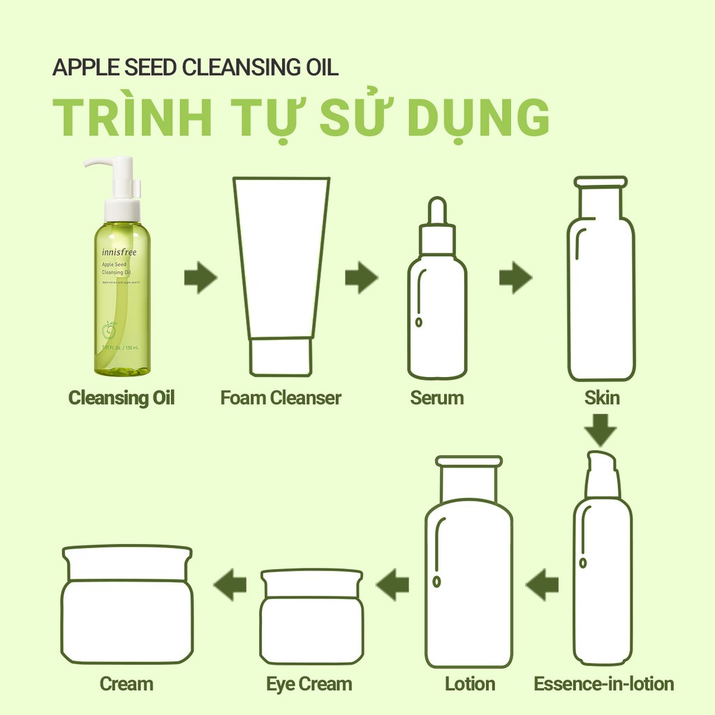 [Mã COSIF05 giảm 10% đơn 400K] Dầu tẩy trang táo Innisfree Apple Seed Cleansing Oil 150ml