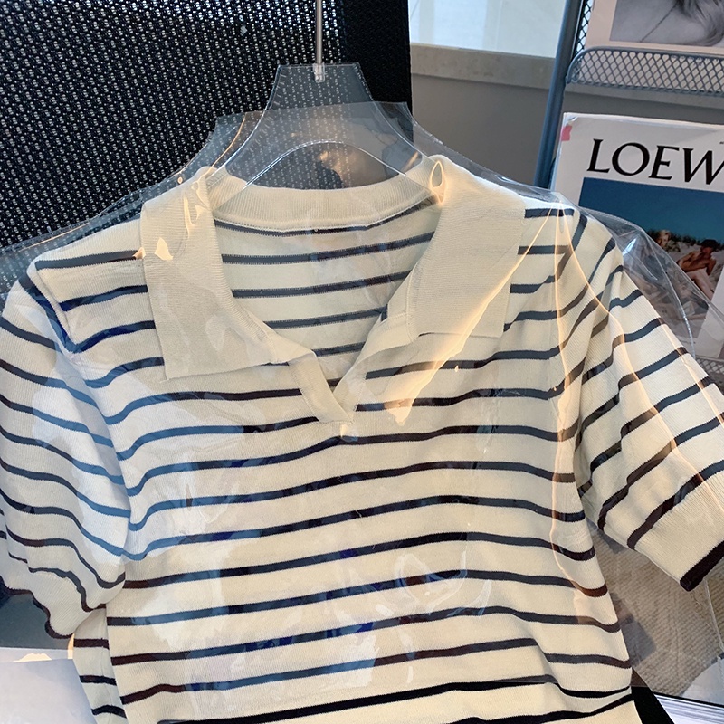 NRVP Áo Cardigan Dệt Kim Tay Ngắn Dáng Rộng Phong Cách Hàn Quốc