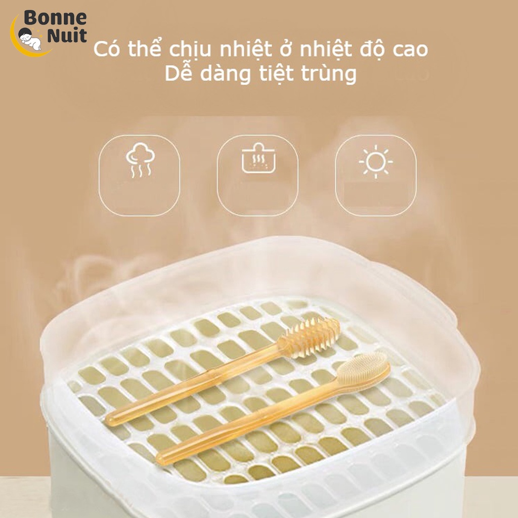 Set Rơ Lưỡi và Bàn Chải Silicon [Có video sp] Vệ Sinh Răng Miệng Cho Bé Từ 0-18 Tháng