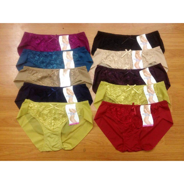 10 quần lót spring ren giữa phom 40-70kg - 5402