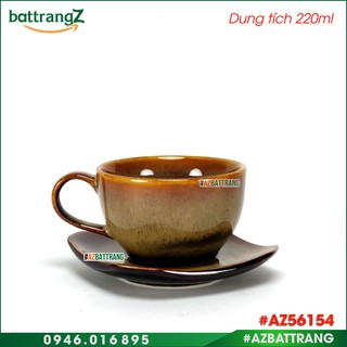 Ly sứ Cappuccino 220ml men Hỏa Biến-  AZBATTRANGPRO