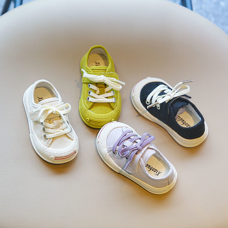 Hàng Mới Về Giày Thể Thao Vải Canvas Đế Mềm Thoáng Khí Thoải Mái Dễ Phối Đồ Thời Trang Mùa Hè Cho Bé Gái 1-2 Tuổi