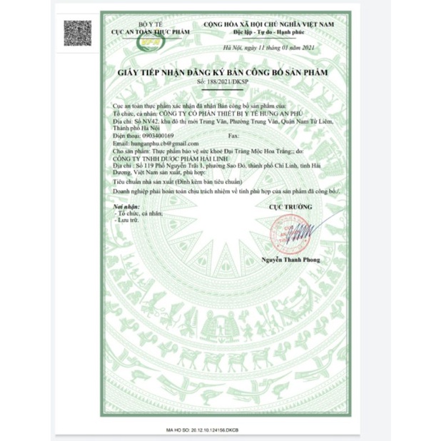 Viên uống ĐẠI TRÀNG HOA MỘC TRẮNG _ Dành cho người bị viêm đại tràng, đại tràng co thắt - Hộp 30 viên