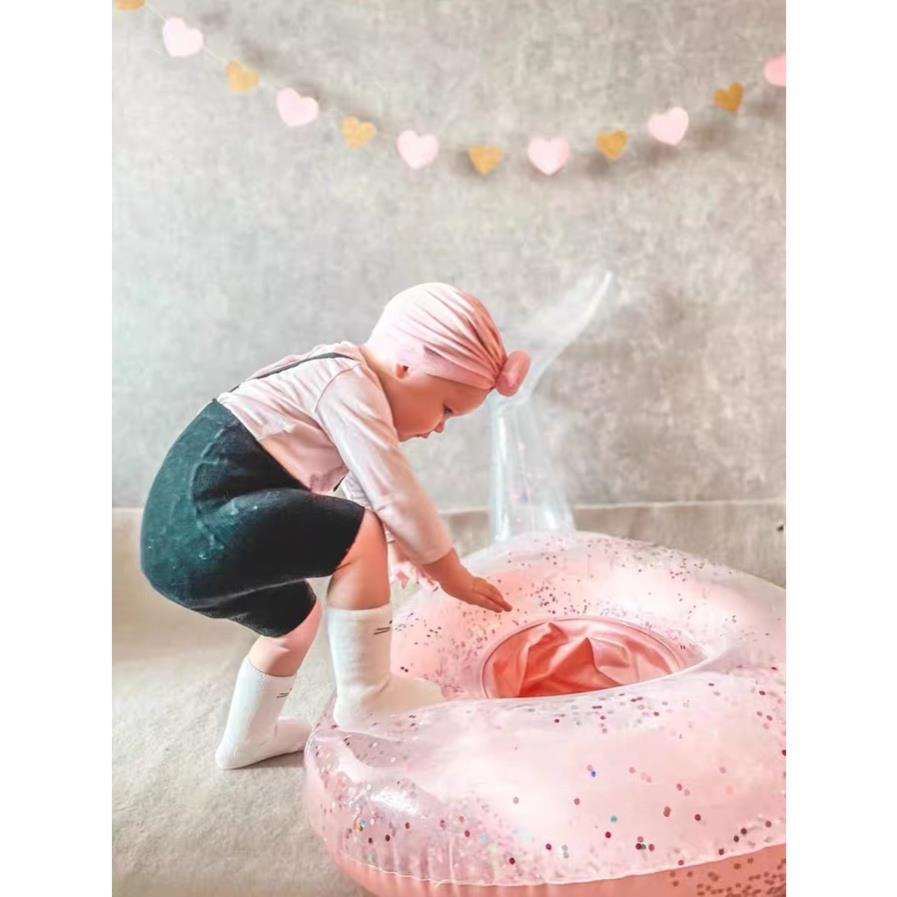 Phao bơi cho bé SOLANO phao bơi xỏ chân chống lật an toàn trẻ em đuôi cá họa tiết kim sa độc đáo SS-001427