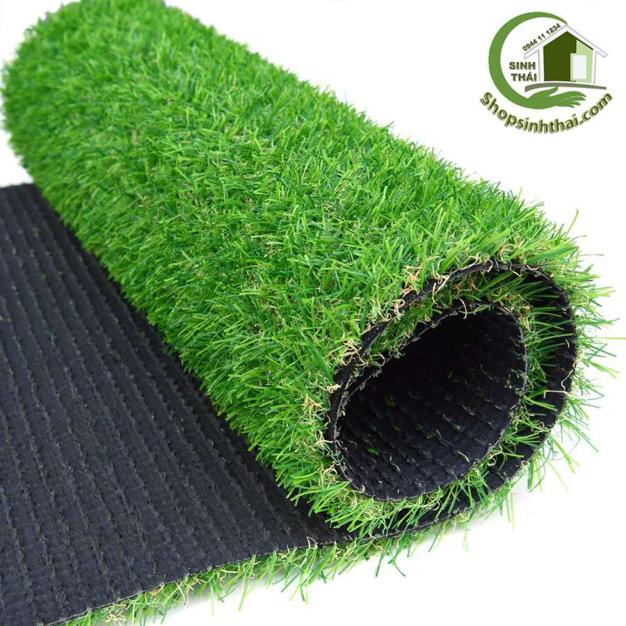 Tấm cỏ nhựa xanh cao câp trang trí hồ cá, sân vườn, mô hình