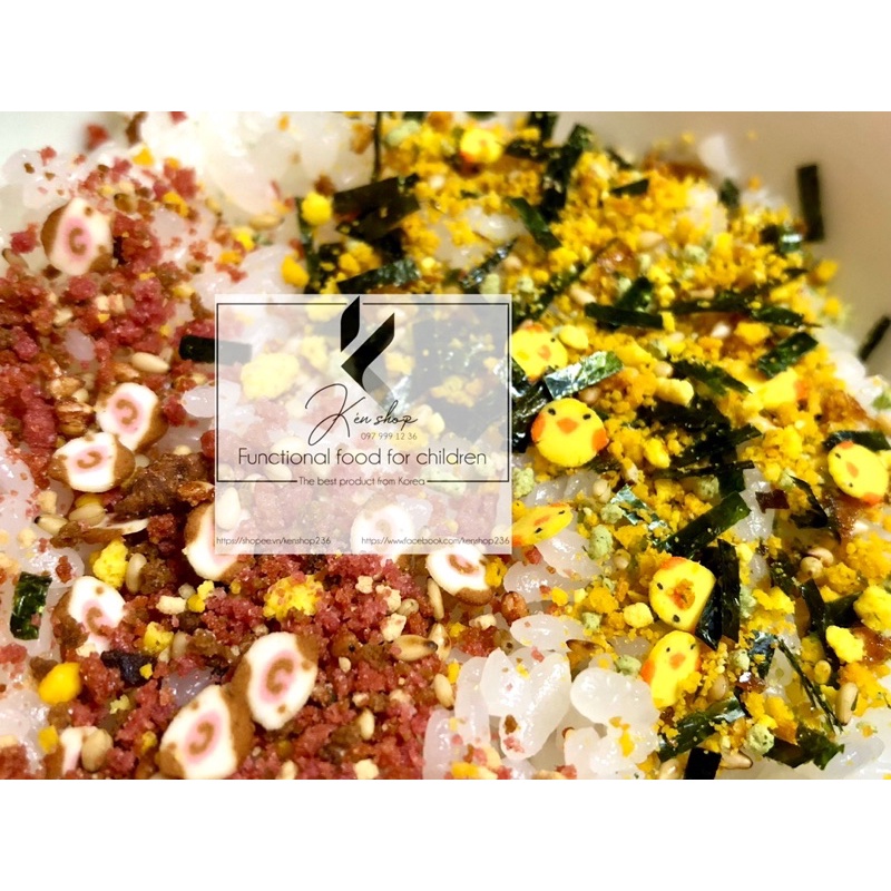 01 gói gia vị rắc cơm hình gà chip MARUMIYA Nhật Bản 58gr