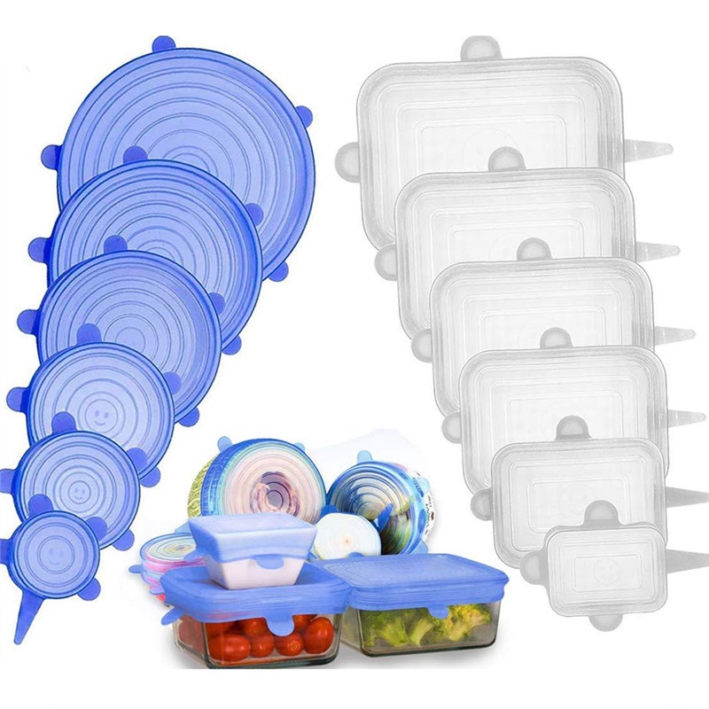 Set 6 Nắp Silicone Đậy Tô Chén Bảo Quản Thực Phẩm