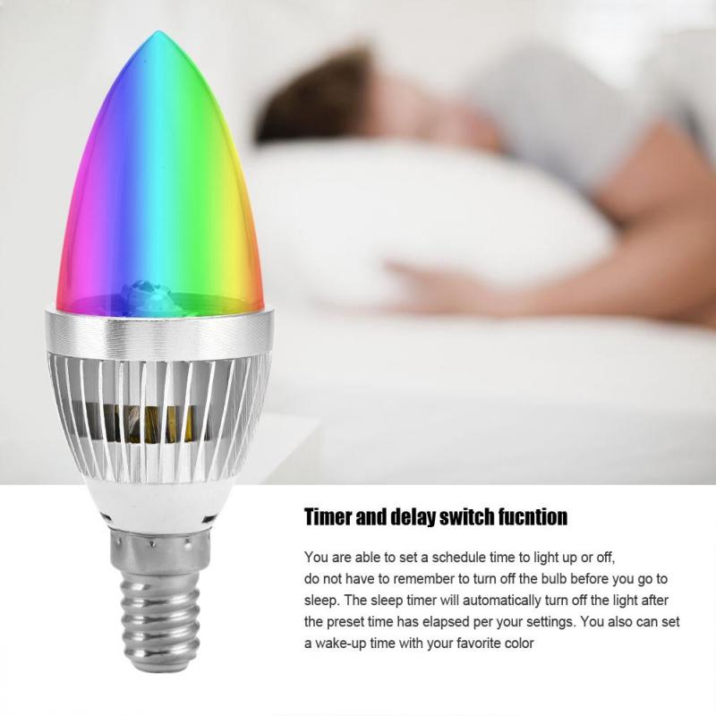 Bóng đèn led nến 1-5x E12/E14 3W RGB 16 màu thay đổi chất lượng cao kèm điều khiển