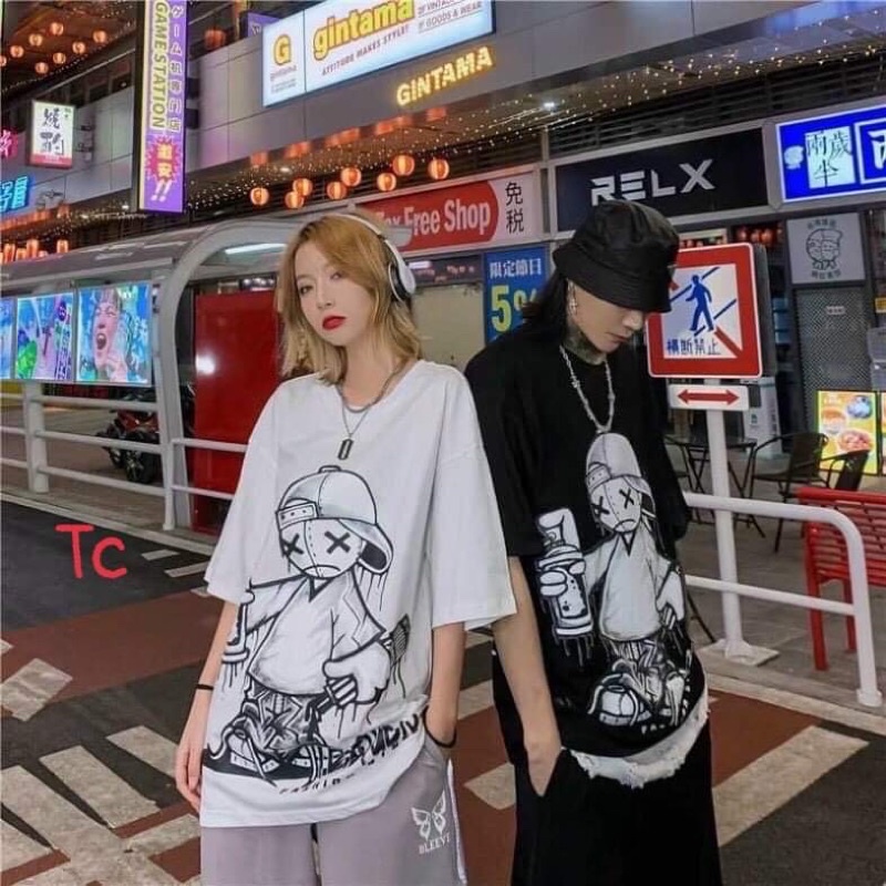 Áo thun tay lỡ cậu bé đội mũ TC12