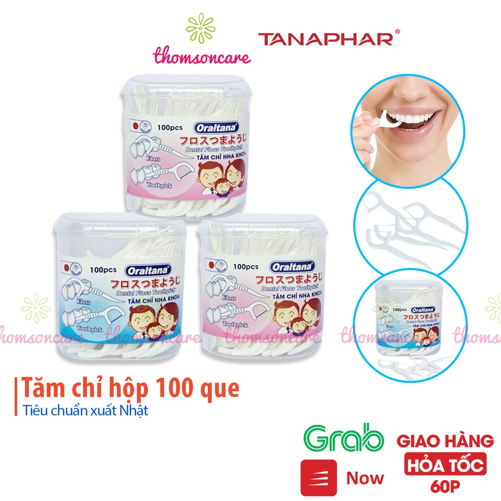 Tăm chỉ nha khoa Oraltana - Lọ 100 que - tăm kẽ răng Oral Tana, xỉa răng, chăm sóc răng lợi tiêu chuẩn xuất Nhật