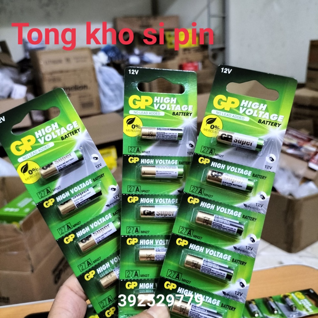 Pin A23, A27 - siêu bền - 12V Alkaline (1 viên/ vỉ) pin cửa cuốn pin12V