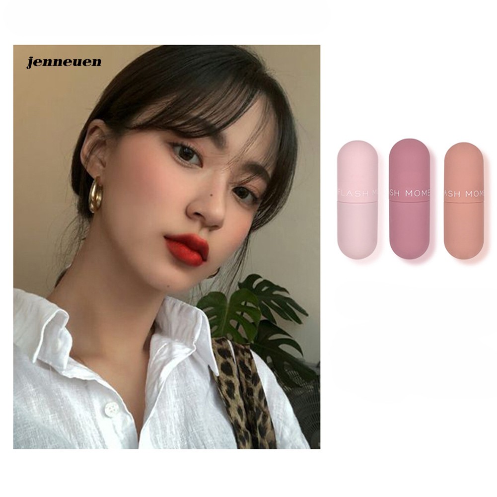 [Hàng mới về] Set 3 Son Lì Mini Không Làm Khô Môi Chống Dính Lâu Phai Thiết Kế Vỏ Son Hình Viên Nang Xinh Xắn | BigBuy360 - bigbuy360.vn