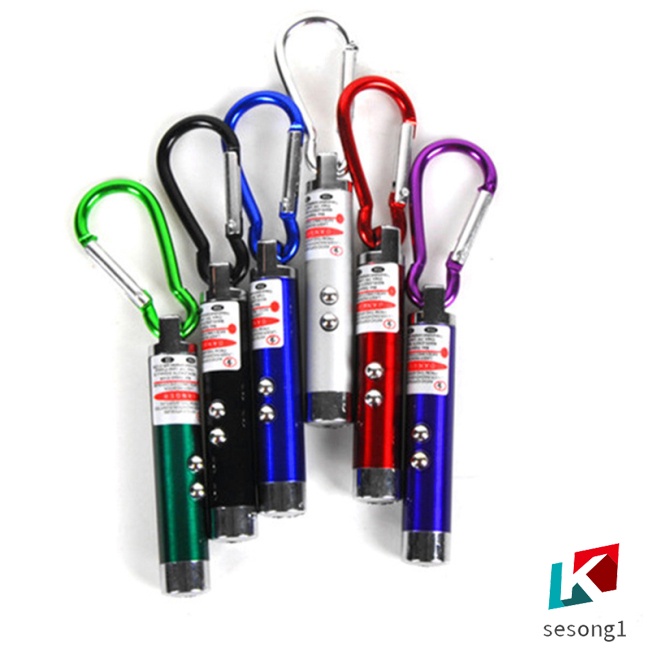 Móc Khóa Có Đèn Pin Laser Đa Năng 3 Trong 1 Tiện Dụng
