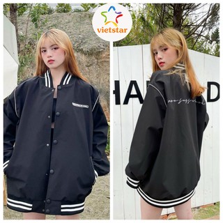 Áo khoác bomber bóng chày SIGN áo khoác unisex bomber chất Umi cho nam nữ - VIETSTAR