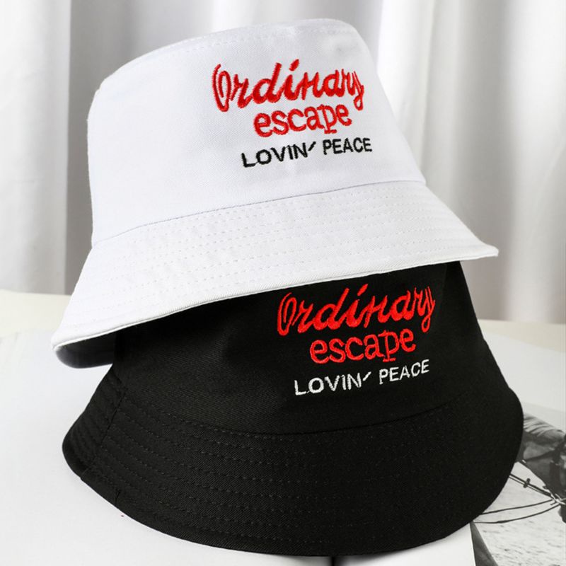 Nón Bucket Hoạ Tiết Chữ Thêu Thiết Kế 22 Màu Sắc Lựa Chọn