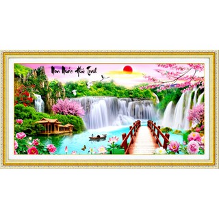 Tranh thêu 3D Non nước hữu tình LV3320 (3 size)