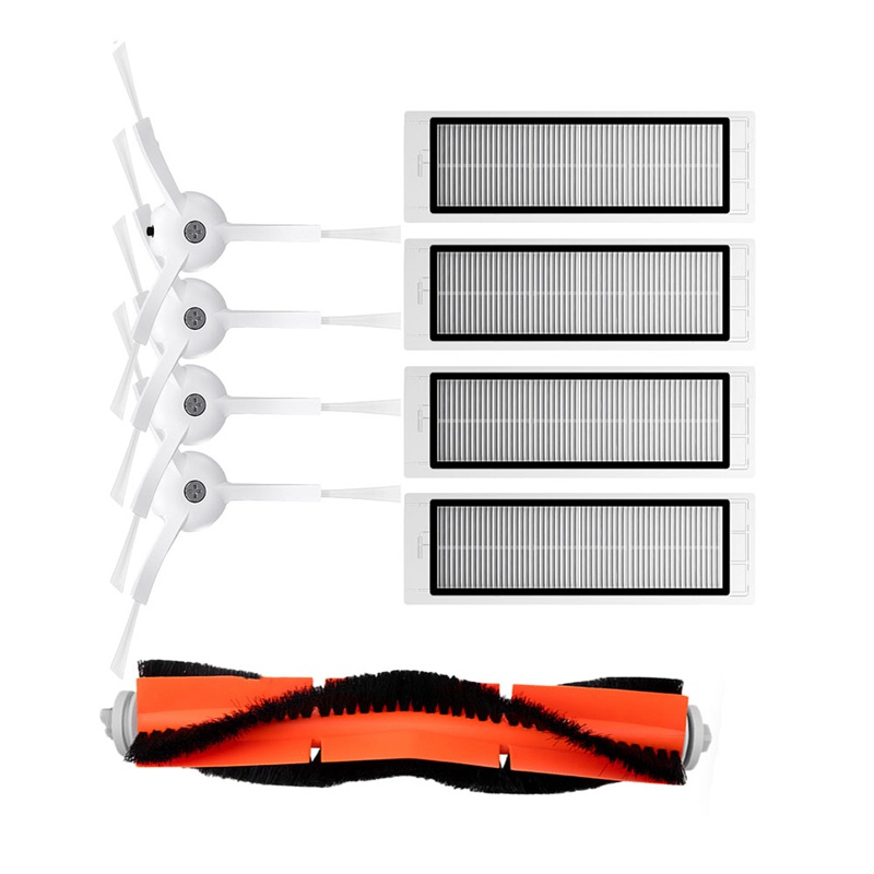 Bộ Lọc Cọ Chính Và Bàn Chải Bên Cho Xiaomi Mi Robot Hút Bụi 1 / 1S SDJQR01RR SDJQR02RR SDJQR03RR Roborock E3 S4 S4 Max S5