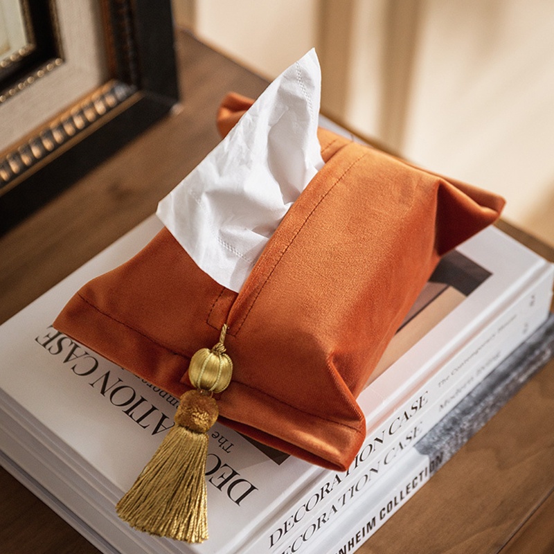 Hộp Đựng Khăn Giấy Hình Chữ Nhật Bằng Vải Nhung Mềm Mại Phong Cách Bắc Âu Trang Trí Nhà Cửa / Văn Phòng / Xe Hơi