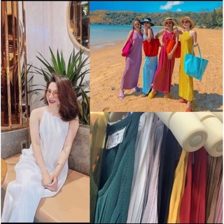 Đầm dập ly cổ yếm thái lan
