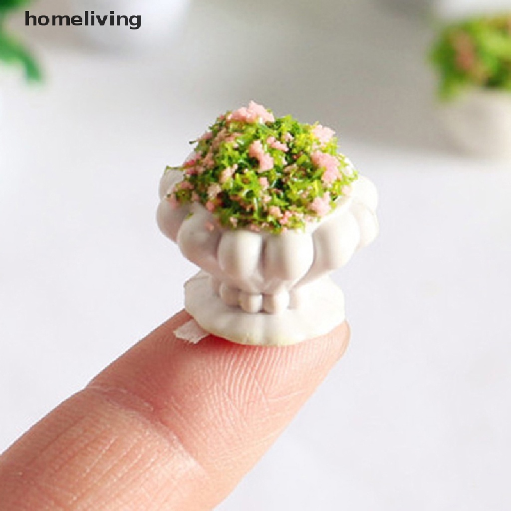 Bộ 2 Chậu Cây Bonsai Mini Tỉ Lệ 1: 12 Dùng Trang Trí Nhà Búp Bê