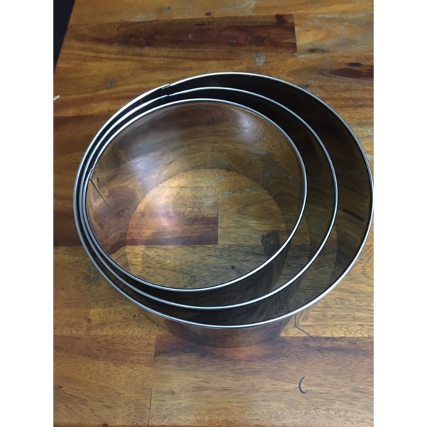 Khuôn bánh MouseTròn / Khuôn Tròn Không Đáy Inox làm bánh mouse, pancake 10cm