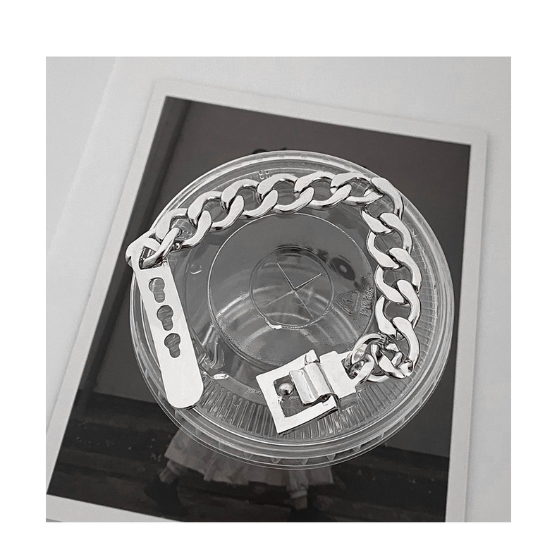 Vòng tay kim loại 19617 đơn giản phong cách punk hiphop thường ngày cho cặp đôi