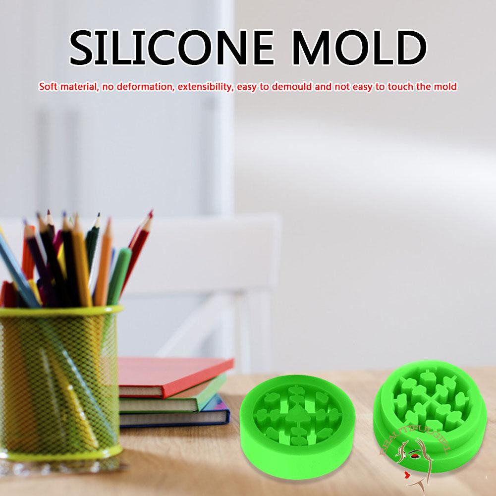 Khuôn silicone đổ resin epoxy làm cối xay thuốc lá/thảo mộc DIY