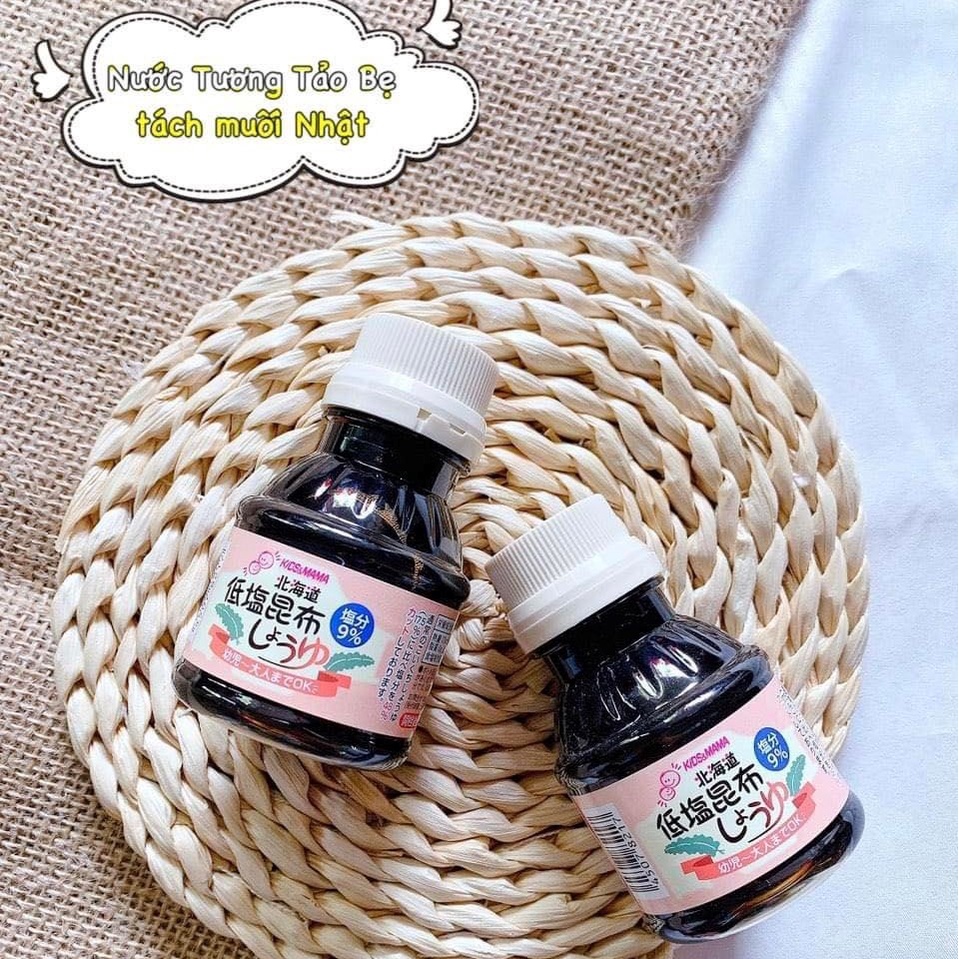 Nước Tương Tảo Bẹ Tách Muối Nguyên Chất Kids Mama 100ml Nội Địa Nhật Cho Bé Ăn Dặm Kích Thích Vị Giác Date 4/2023