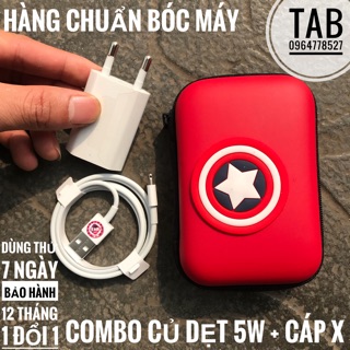 Combo Củ Dẹt + Cáp X Bóc Máy (Tặng Hộp Đựng)-BS