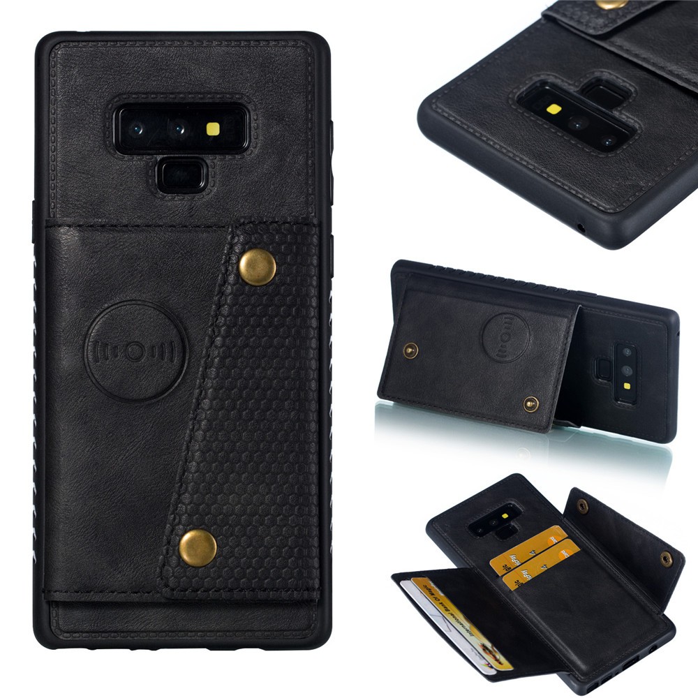 Bao da có ngăn đựng thẻ và giá đỡ nam châm tiện lợi cho xe ô tô dành cho Samsung Galaxy Note 9 | BigBuy360 - bigbuy360.vn