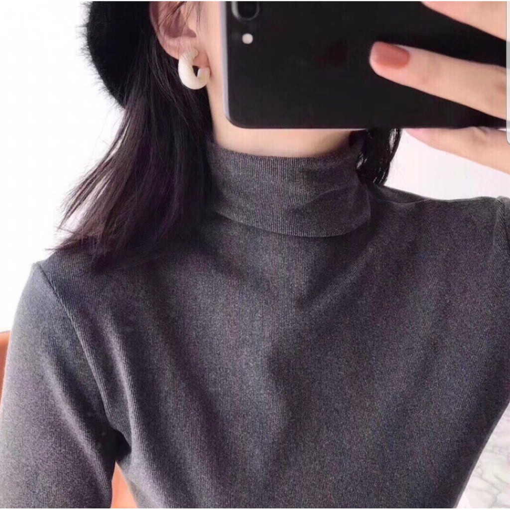 Áo len nữ 🌸 Áo len tăm cổ ba phân hàng Quảng Châu mềm mịn loại 1 Áo len lông cừu HOLASTORE | BigBuy360 - bigbuy360.vn