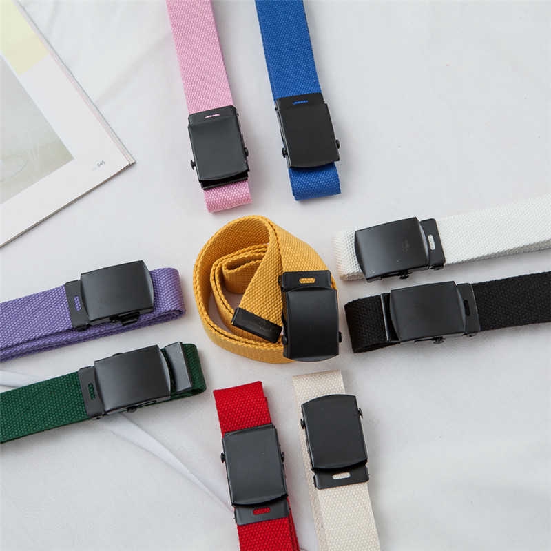 Thắt lưng vải canvas phong cách thời trang đơn giản cho nam và nữ