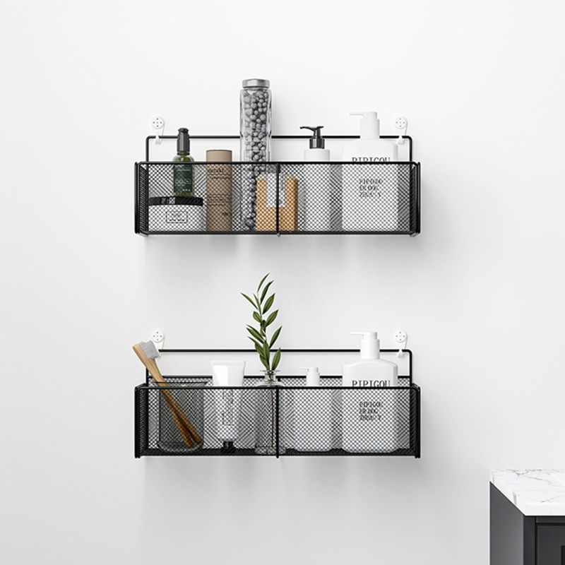 Giỏ Lưới Kim Loại Gắn Tường Sắp Xếp Gọn Gàng Cho Nhà Bếp Nhà Tắm