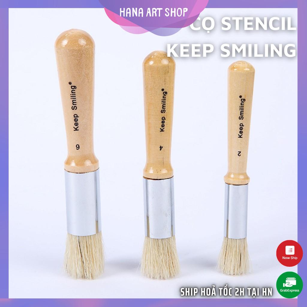 Cọ Stencil Keep Smiling - lông lợn