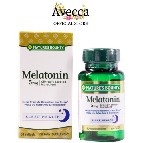 Thực Phẩm Bảo Vệ Sức Khỏe Giúp Điều Hòa Giấc Ngủ, Giảm Căng Thẳng Nature's Bounty Melatonin Hộp 60 viên - 0305282