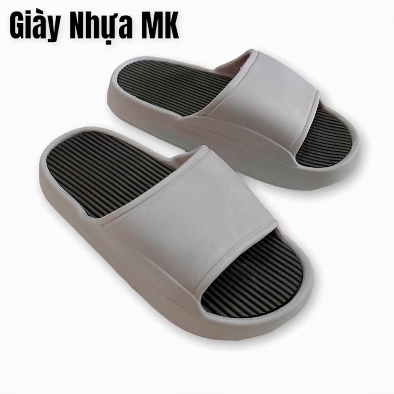 Dép quai ngang đế cao nam nữ , dép bánh mì nam nữ chống nước siêu bền phong cách Hàn Quốc - DL155