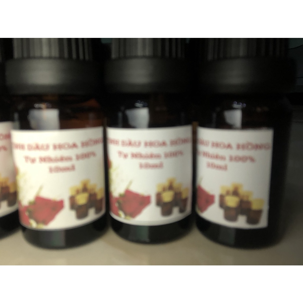 Tinh Dầu Thiên Nhiên AnBi Shop Nguyên Chất Lọ 10ml Giúp Làm Thơm Phòng Nhiều Mùi Đa Dạng như Hoa Hồng &amp; 3 Hương Hoa Khác