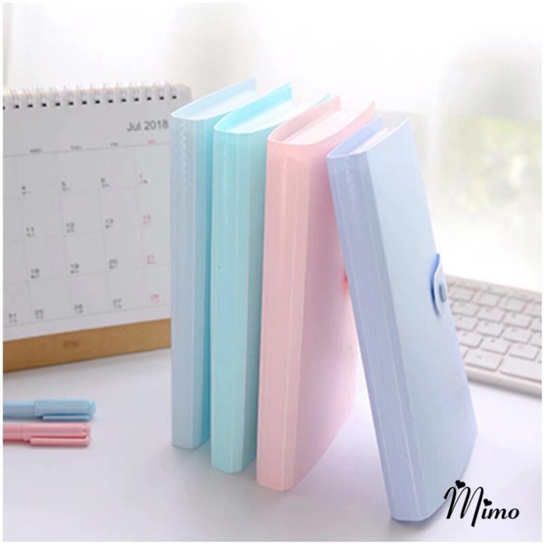 Album ảnh sổ đựng card đựng được 240 ảnh - 40 tờ, đựng name card,  lomo ảnh 6x9 4 màu pastel