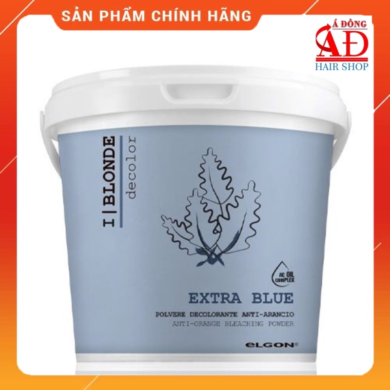 [+Tặng mũ trùm][Chính hãng] BỘT TẨY XANH ELGON EXTRA BLUE BLEACH DE COLOR ANTI ORANGE Ý CAO CẤP 500G