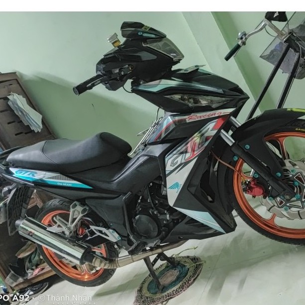Tem winner 150 GTR xanh bạc crom