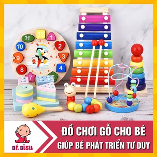 Đồ chơi gỗ 💖𝑭𝑹𝑬𝑬𝑺𝑯𝑰𝑷💖Đồ chơi Montessori thông minh phát triển tư duy cho bé, Quà tặng trung thu