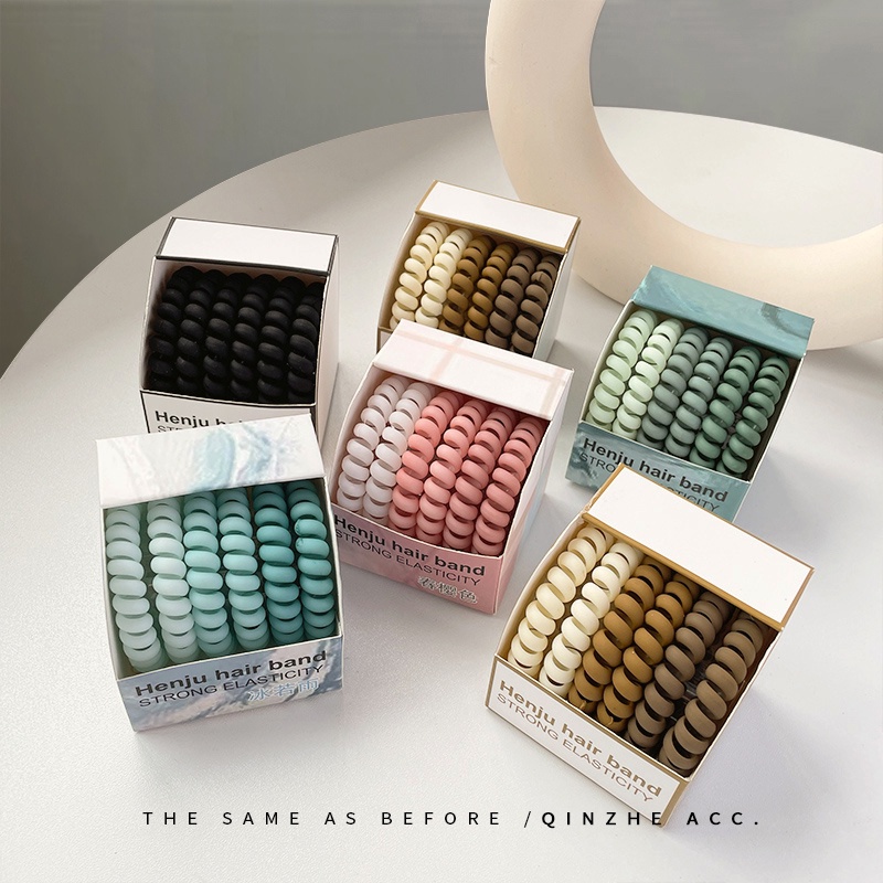 Set 6 Dây Cột Tóc Lò Xo Nhiều Màu Sắc Cá Tính Cho Nữ